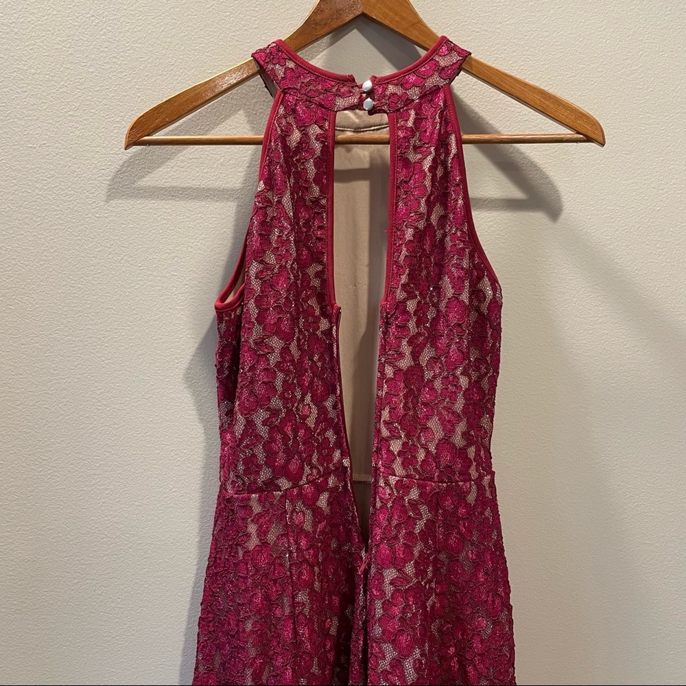 Emerald Sundae Pink Lace Halter Dress - Picture 5 of 14